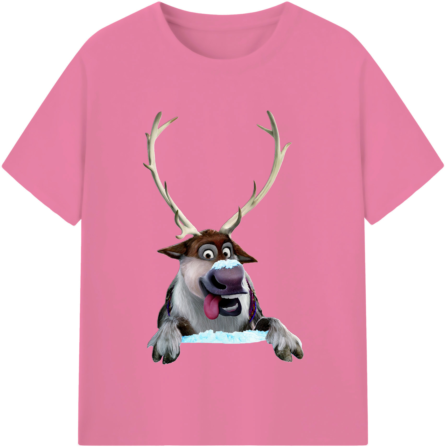 （画像用） アナと雪の女王 アンナ エルサ Frozen Anna Elsa 綿100％半袖Tシャツ（フロントプリント）